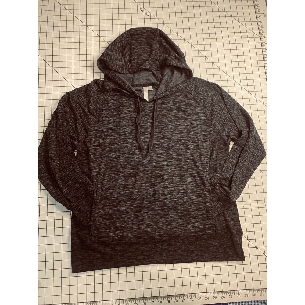 XX Womens Green Tea Heathered Gray Hooded Lightweight Sweatshirt Sweater Hoodie